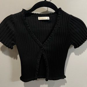 O. Bianca Single Button Cropped Shirt